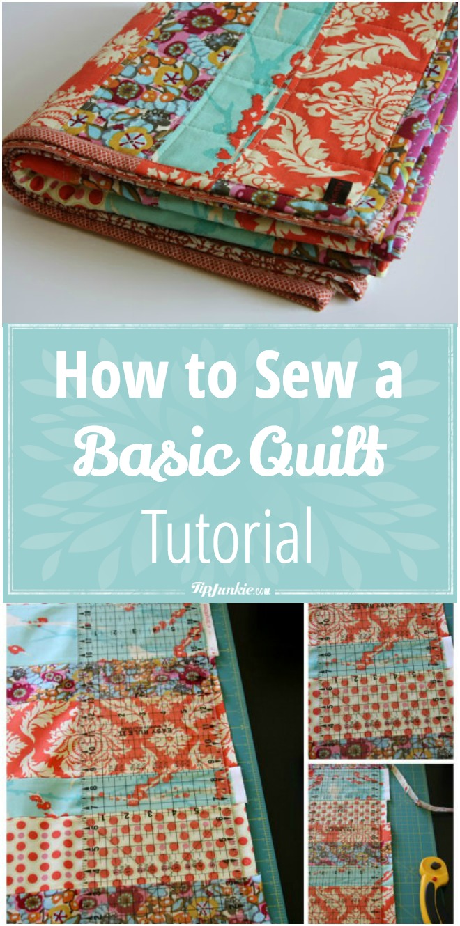 How to Sew A Basic Quilt Tutorial - makes an amazing gift!