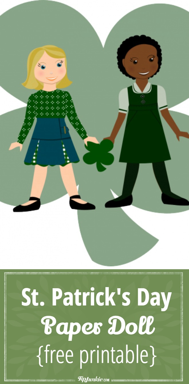 St. Patrick's Day Paper Doll {free printable}