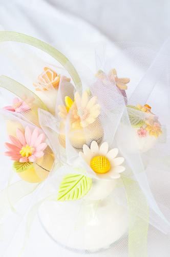 PACK 2 SHABBY PEACH FLORAL MOTHERS DAY TOPPERS FOR CARDS AND CRAFTS