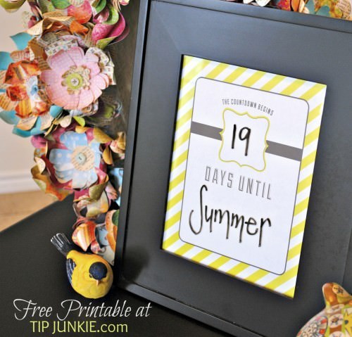 Bohemian Count Down Template Instant By Tip Junkie Candy Stripe Count Down Calendar