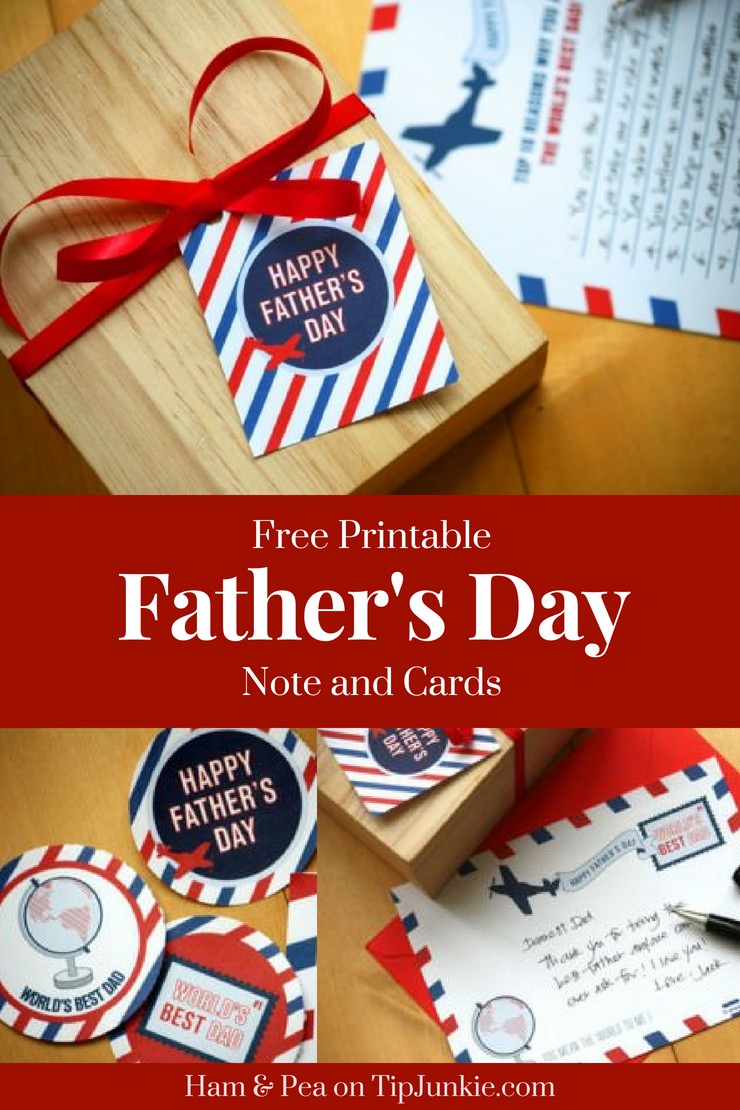 So easy! Quickly print out this Father's Day card and note to add to your fabulous gift. The free printable even comes with extras for a gift tag or label. LOVE!!