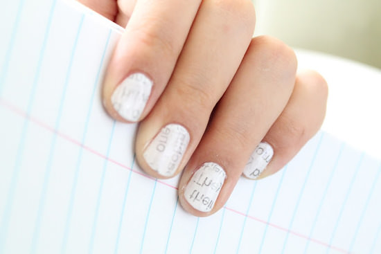 DIY Newspaper Nails