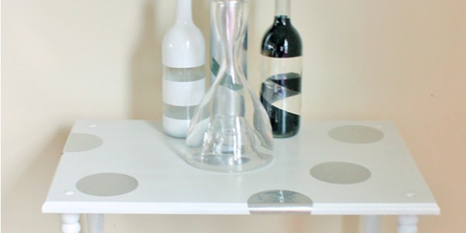 bar cart makeover after