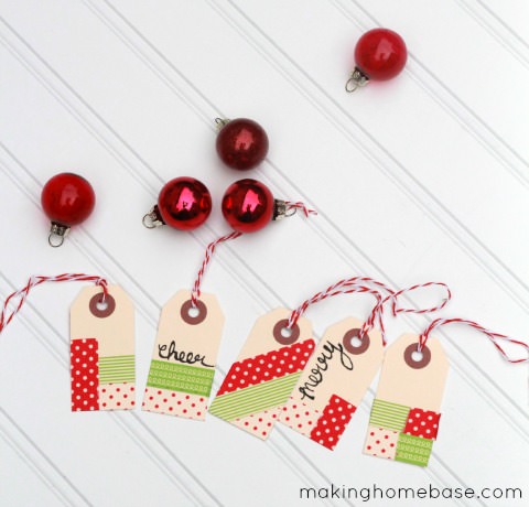 Washi Tape Gift Tags Makinghomebase.com