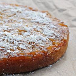 upside down pear cake