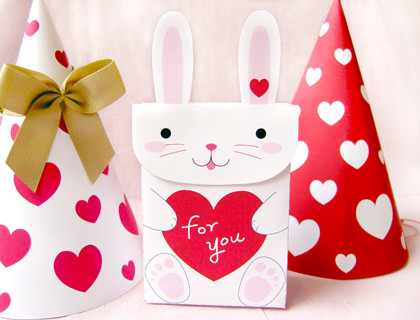 27 Best Valentine Ideas Crafts And Parties Tip Junkie Printable Bunny Valentine Goo Bag These Little Goody Bags Would Make Excellent Party Favors For The Classroom Filled With Treats Or School Supplies