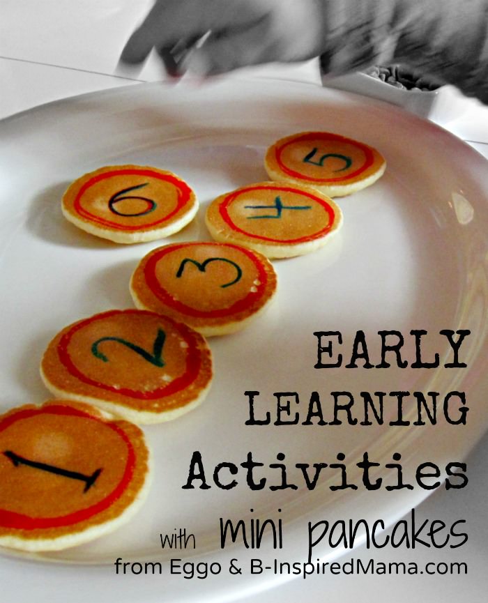 Early Learning Activities with Mini Pancakes from Eggo at B-InspiredMama