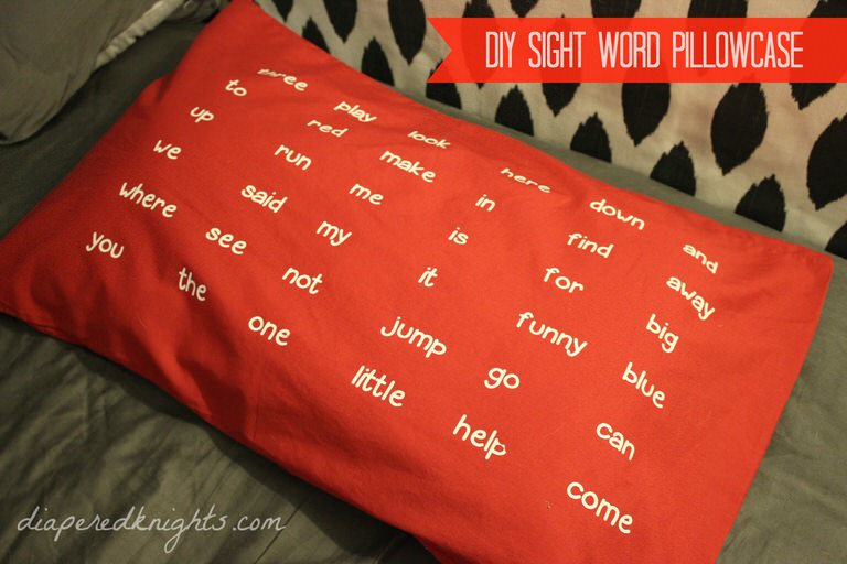 Sight Word Practice Pillowcase Tip Junkie