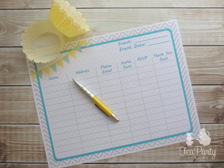 Printable Party Planner 1