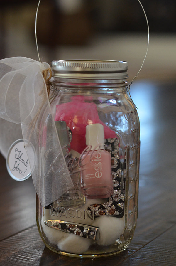 Tidbits&Twine Teacher Appreciation Mason Jar Manicure Set and Light pin tag