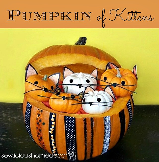 Pumpkin full of kittens tutorial