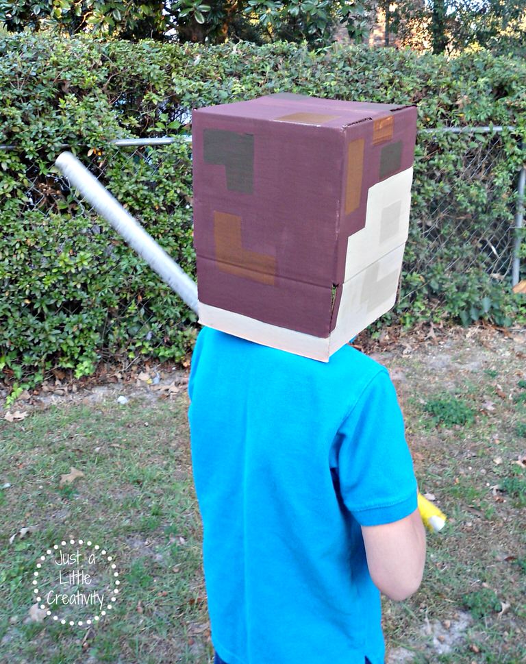 How To Make a MINECRAFT Costume, Easy NoSew DIY Tip Junkie