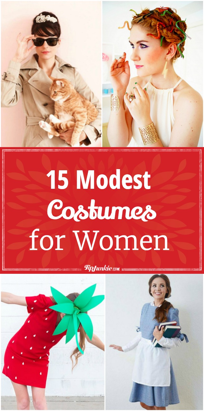 Check out these 15 modest costume ideas for women to dress up this Halloween.