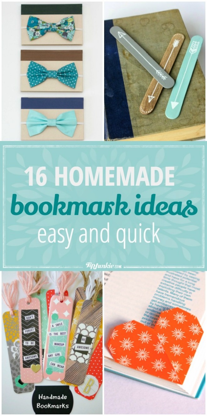 16 Easy and Quick Homemade Bookmark Ideas