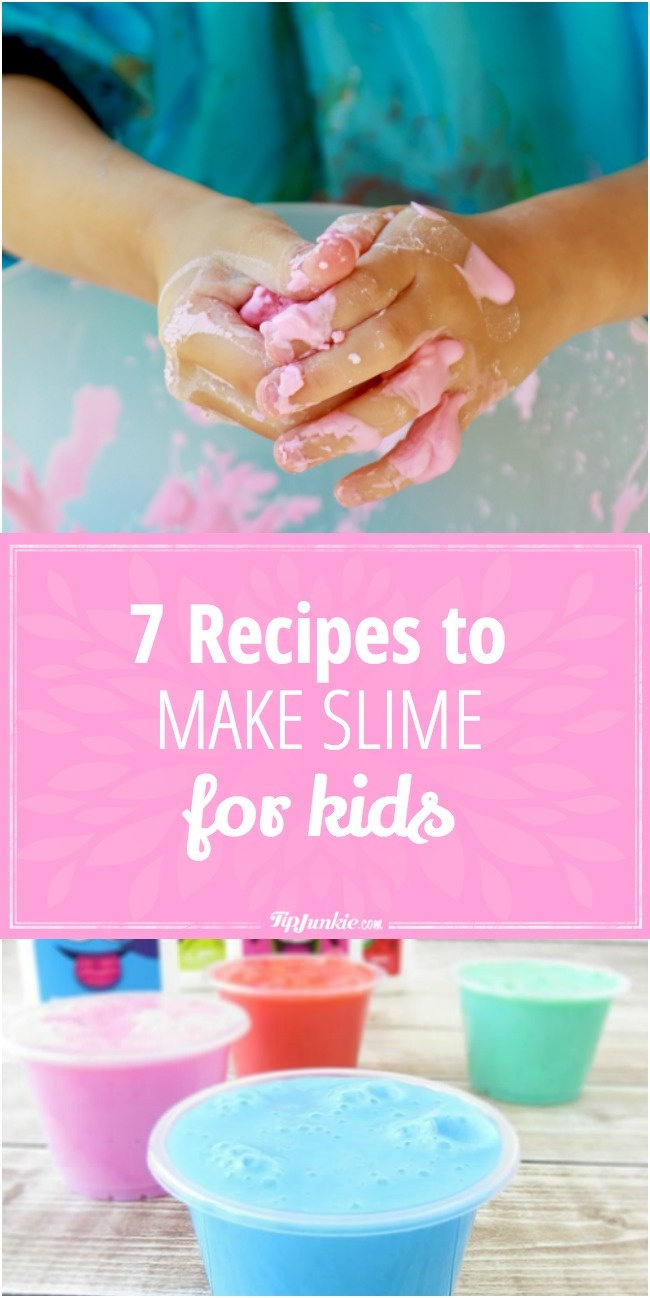 Recipes to make slime, goo, gak, flubber and cool silly putty for kids.
