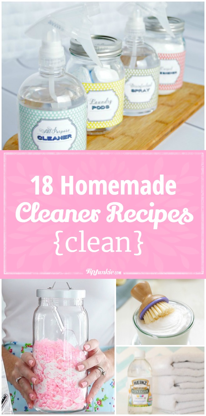 18 Homemade Cleaner Recipes {clean}