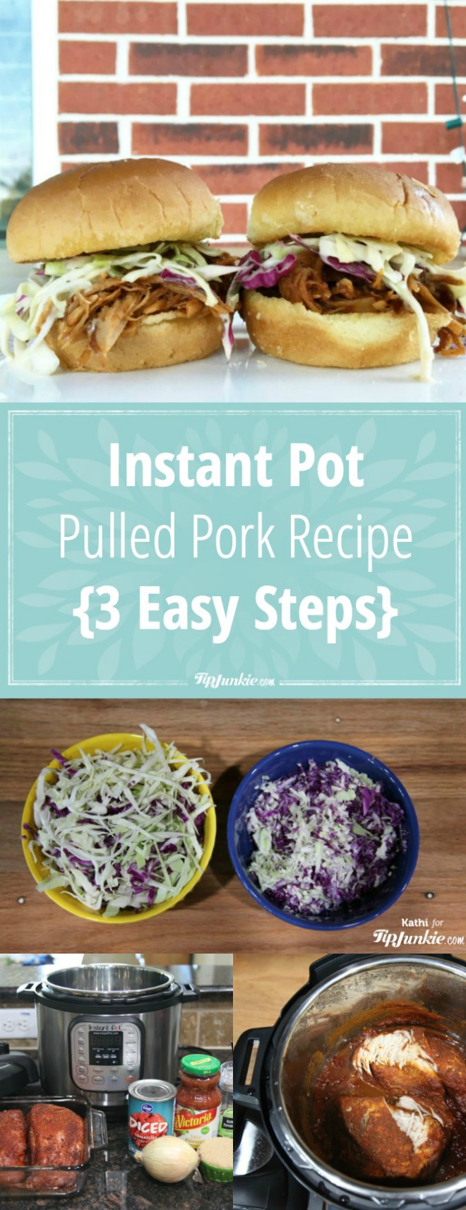 Instant Pot Pulled Pork Recipe {3 Easy Steps}! You are going to LOVE this!