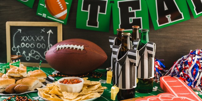 Partydekoration Mobel Wohnen Football Field Pennant Banner