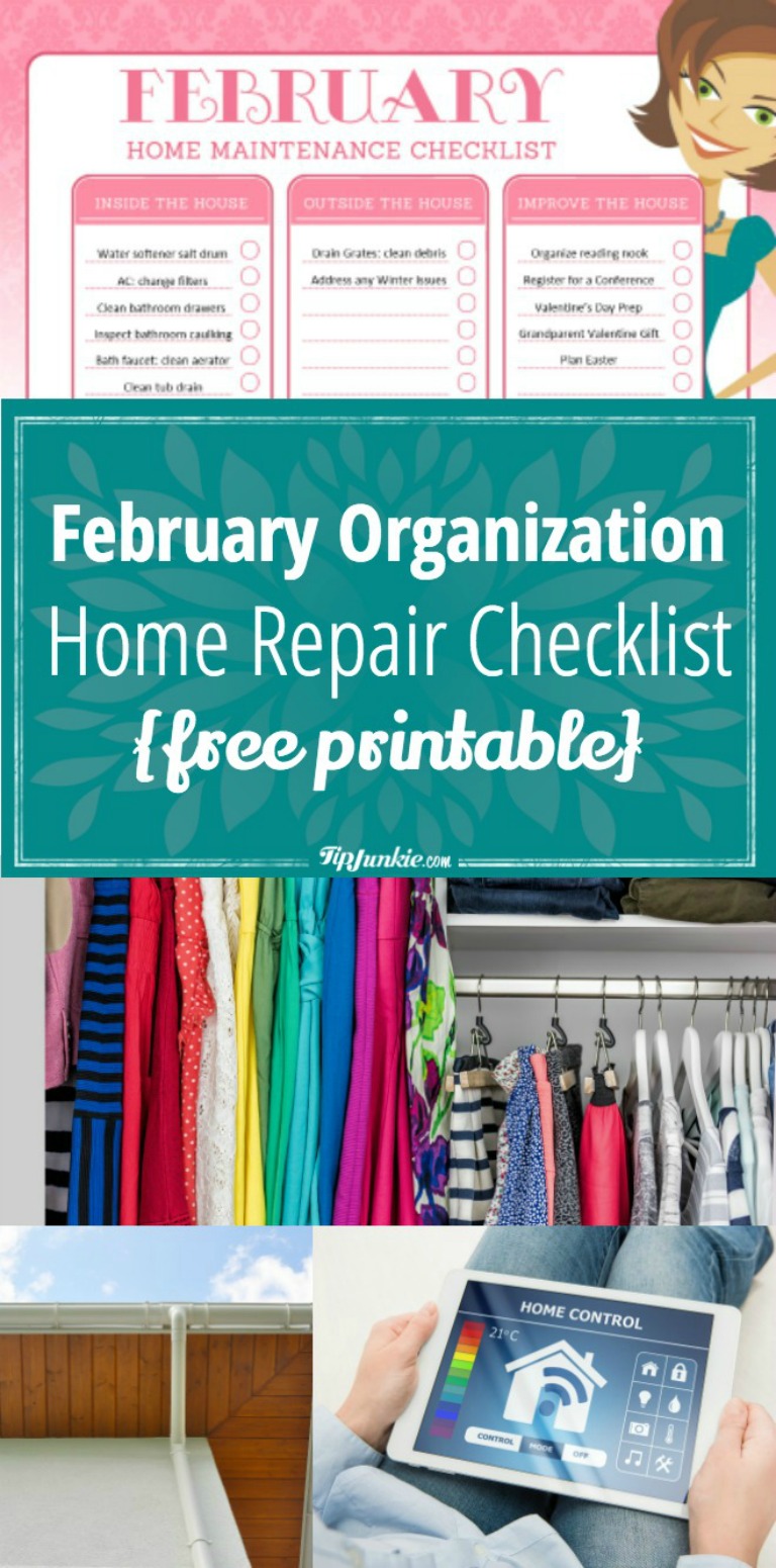 With this organization and home repair checklist for February, you can tackle home repair and maintenance tasks with a minimum of stress {knuckle bumps}.