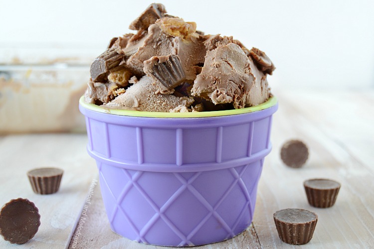 No Churn Chocolate Peanut Butter Ice Cream