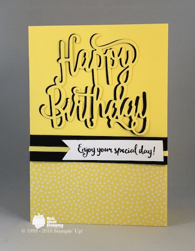 Happy Birthday Card Big Shot Drop Shadow Stamping Technique