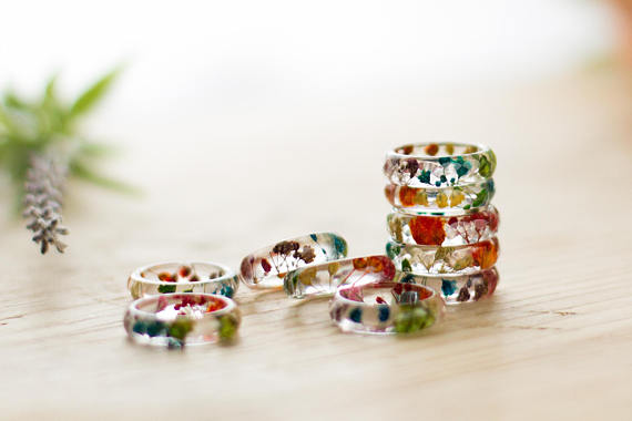 Pressed Flower Ring