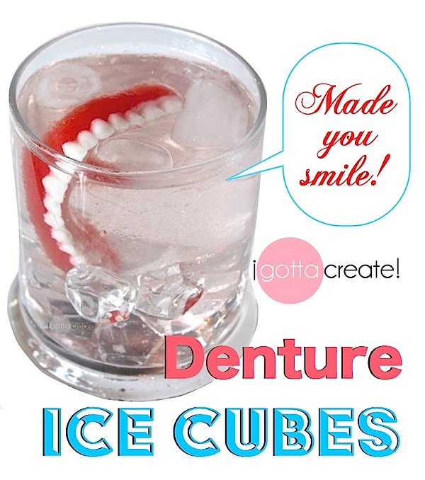 Denture Ice Cubes for happy 50th birthday at I Gotta Create