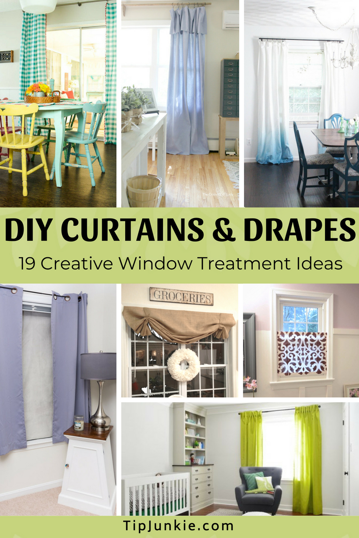 Creative curtains and drapes for every room in your house! These DIY window treatments are all DIY with pictured tutorials so you can do them too. Yep, even if you don't sew.