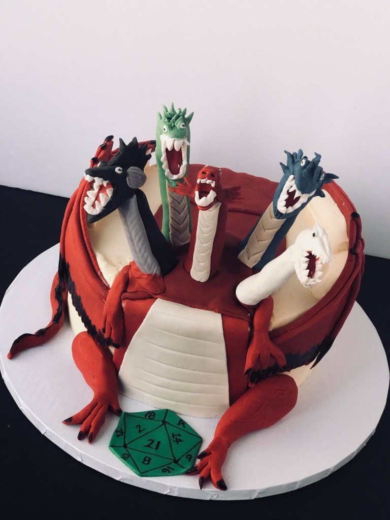 Five Headed Dragon D&D Cake Tip Junkie