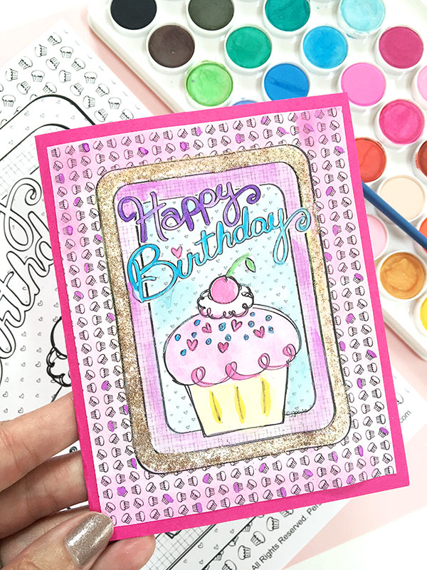 Birthday Card From A Coloring Page Birthday Card From A Coloring Page