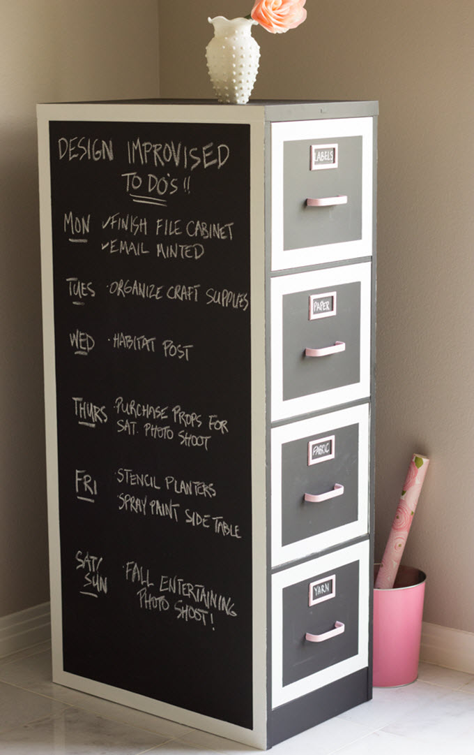Chalkboard File Cabinet
