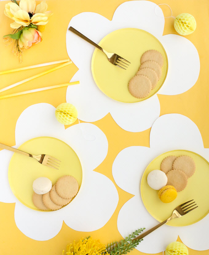 Easy Paper Daisy Placemat Easy Paper Daisy Placemat