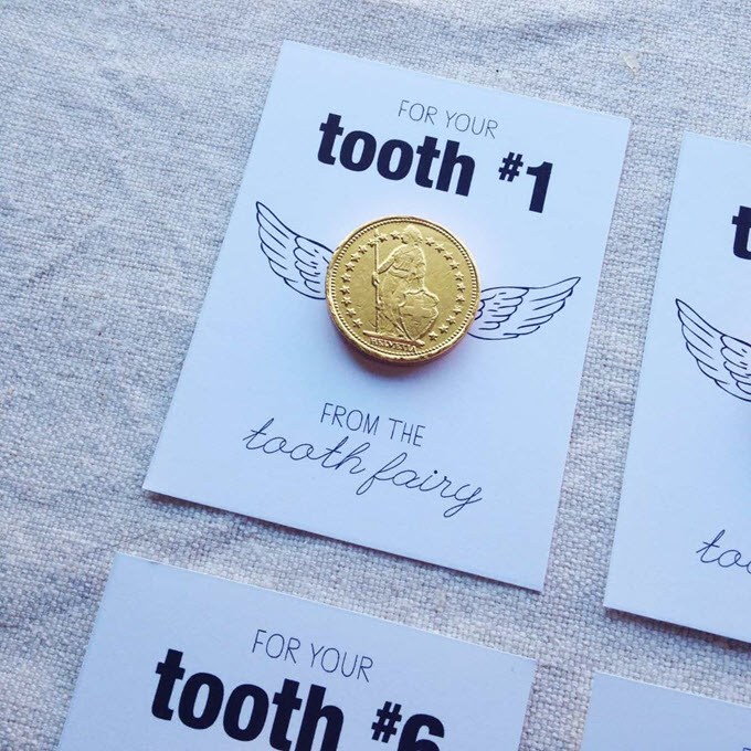 Gold Coin Tooth Fairy printable Gold Coin Tooth Fairy printable