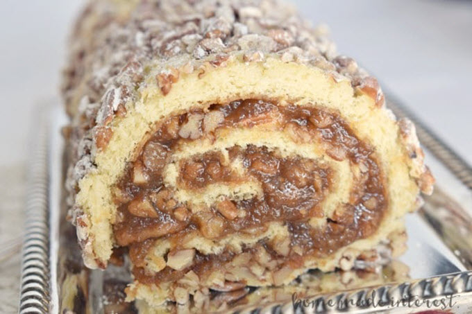 Pecan Pie Cake Roll