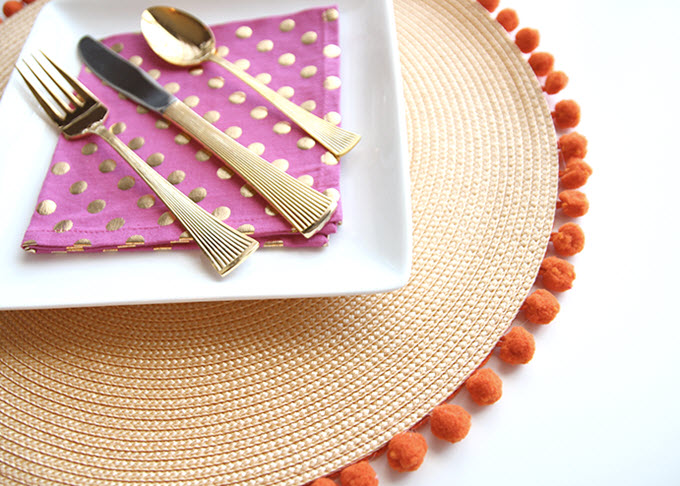 Pom Pom Fringe Placemat Pom Pom Fringe Placemat