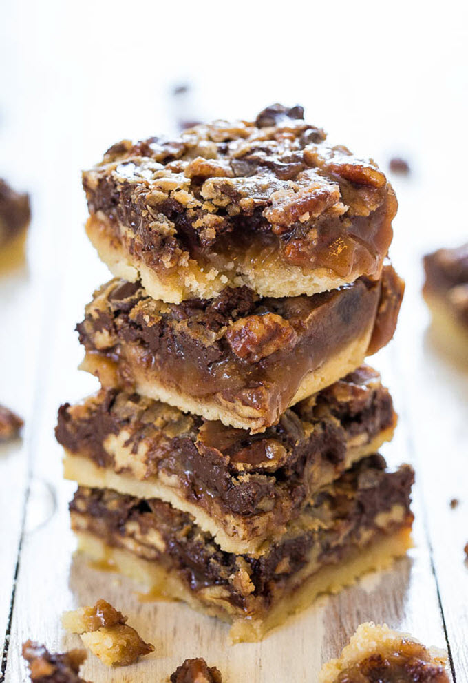 Salted Caramel Pecan Pie Bars