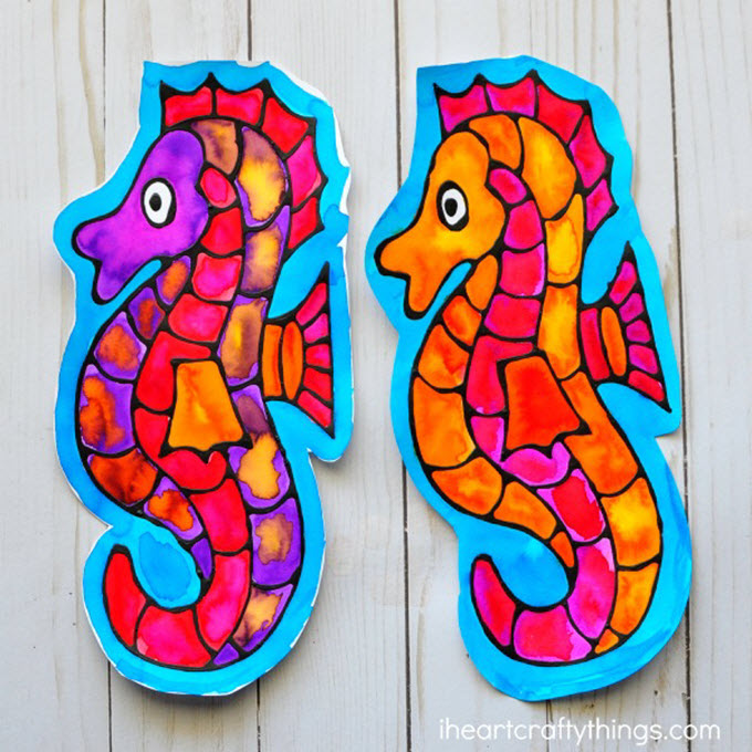 Seahorse White Glue Craft Seahorse White Glue Craft