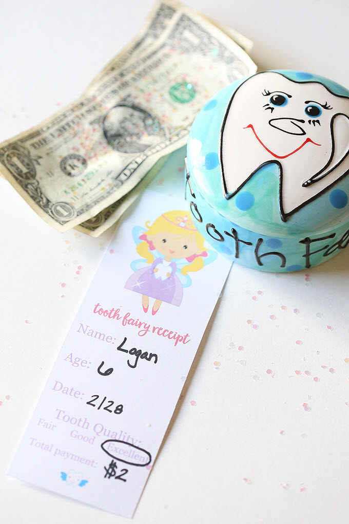 Tooth Fairy Receipt And Box Tooth Fairy Receipt And Box