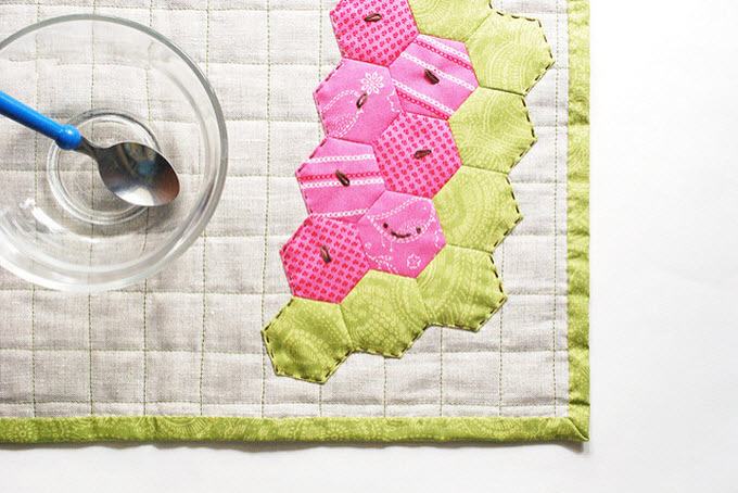 Watermelon Quilted Placemat Watermelon Quilted Placemat