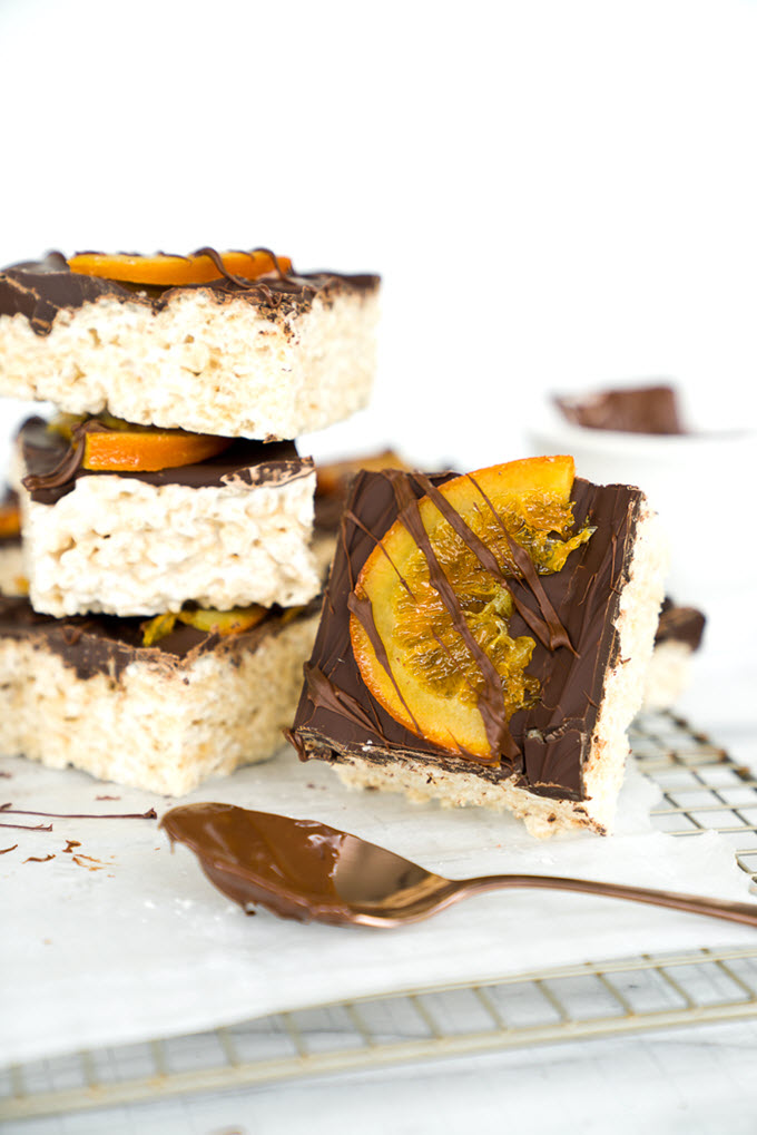 Orange Chocolate Rice Krispies Treats Orange Chocolate Rice Krispies Treats