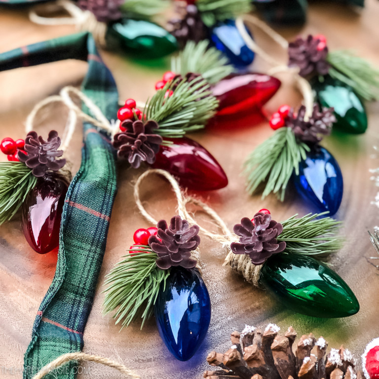 DIY Christmas light ornaments