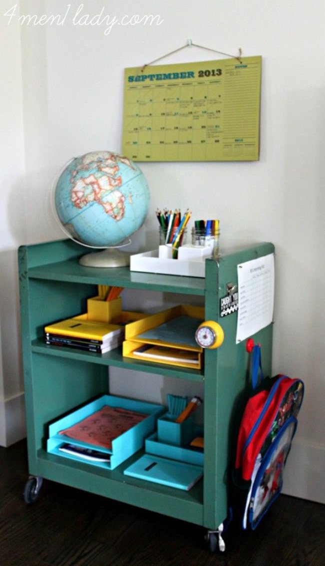 17 Organized Homework Stations Tip Junkie Bar Cart Homework Station