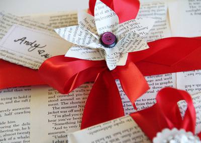 Book Page Holiday Crafts