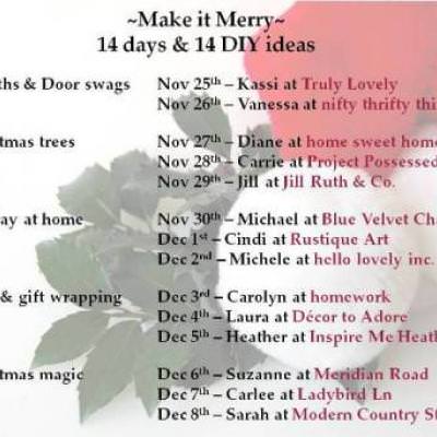{DIY pine door wreath}