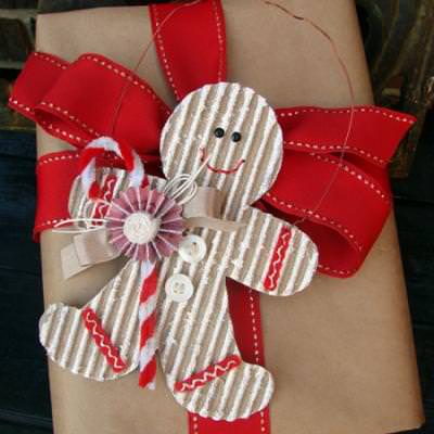 gingerbread boy gift topper to make