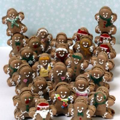 Gingerbread Man Macarons