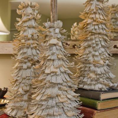 Vintage Paper Christmas Trees