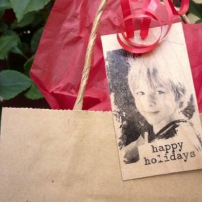 Wooden B&W Photo Ornaments