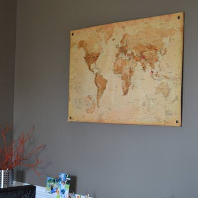 Cork Board Map