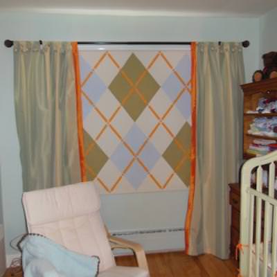 DIY Painted Vinyl Roller Shade